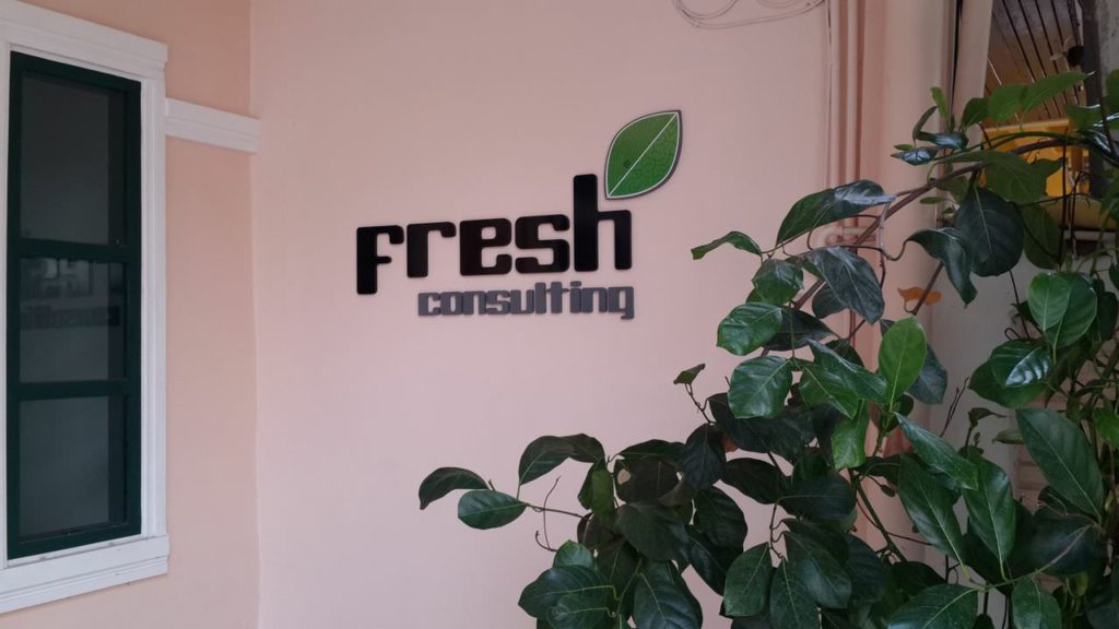 Fresh Consulting Bangkok sign on building
