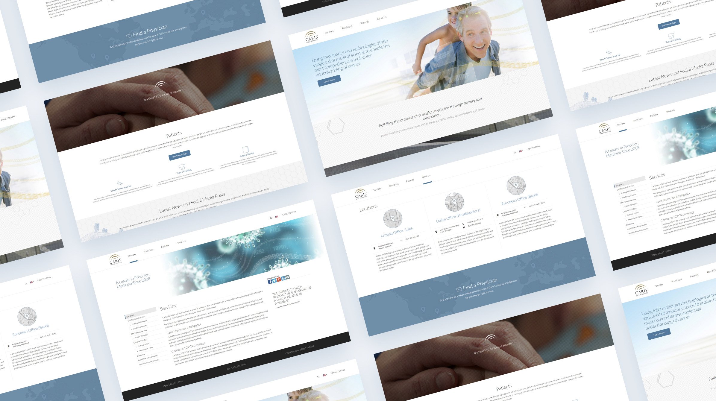 Website design for Caris Life Sciences was focused on establishing patient-provider trust.