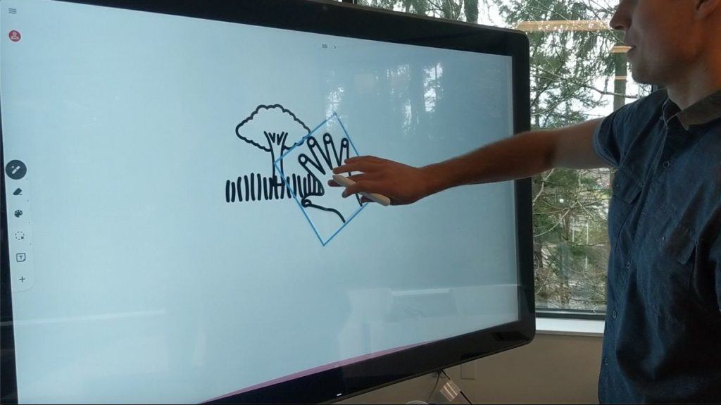 Mark Nader doodling on Jamboard