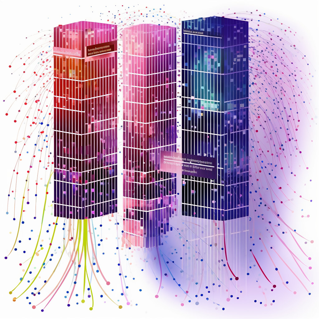 A visual representation of semi-supervised AI learning, where the AI a small set of labeled data and a larger set of unlabeled data and identifies patterns and connections between the two.