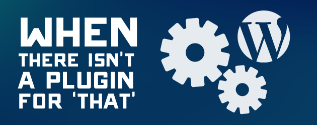 When there isn’t a plugin for that