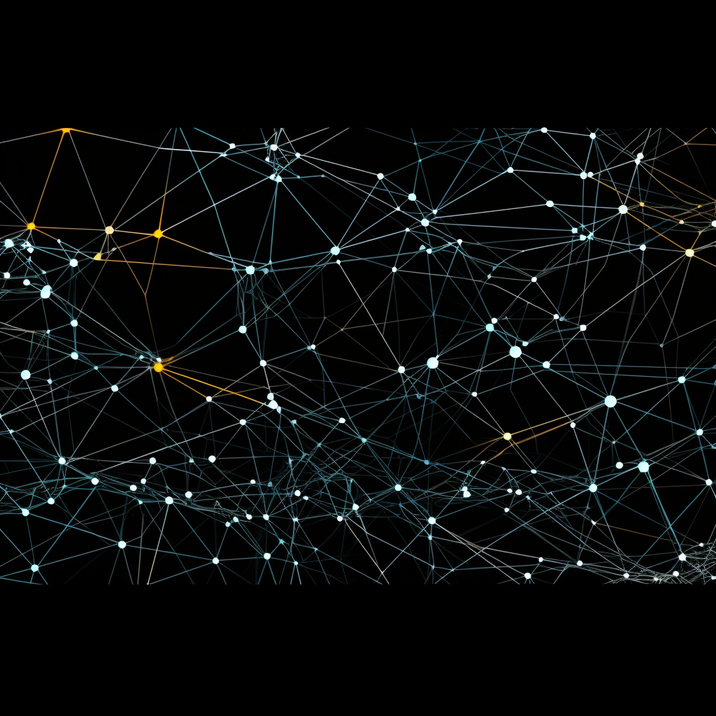 An abstract representation of a neural network, related to artificial intelligence (AI) and machine learning (ML).