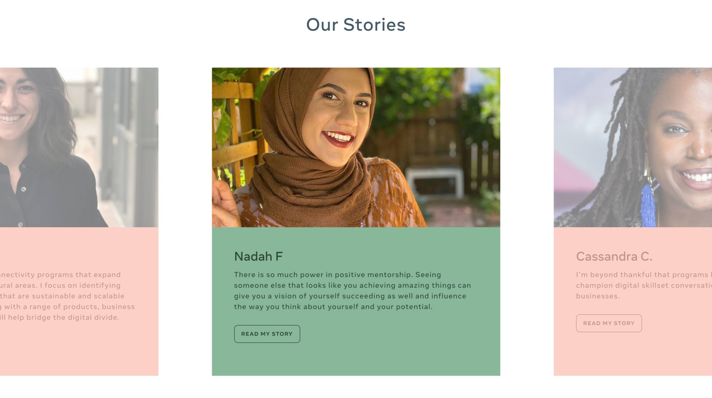 Human interest stories were at the heart of our website design effort for Facebook.