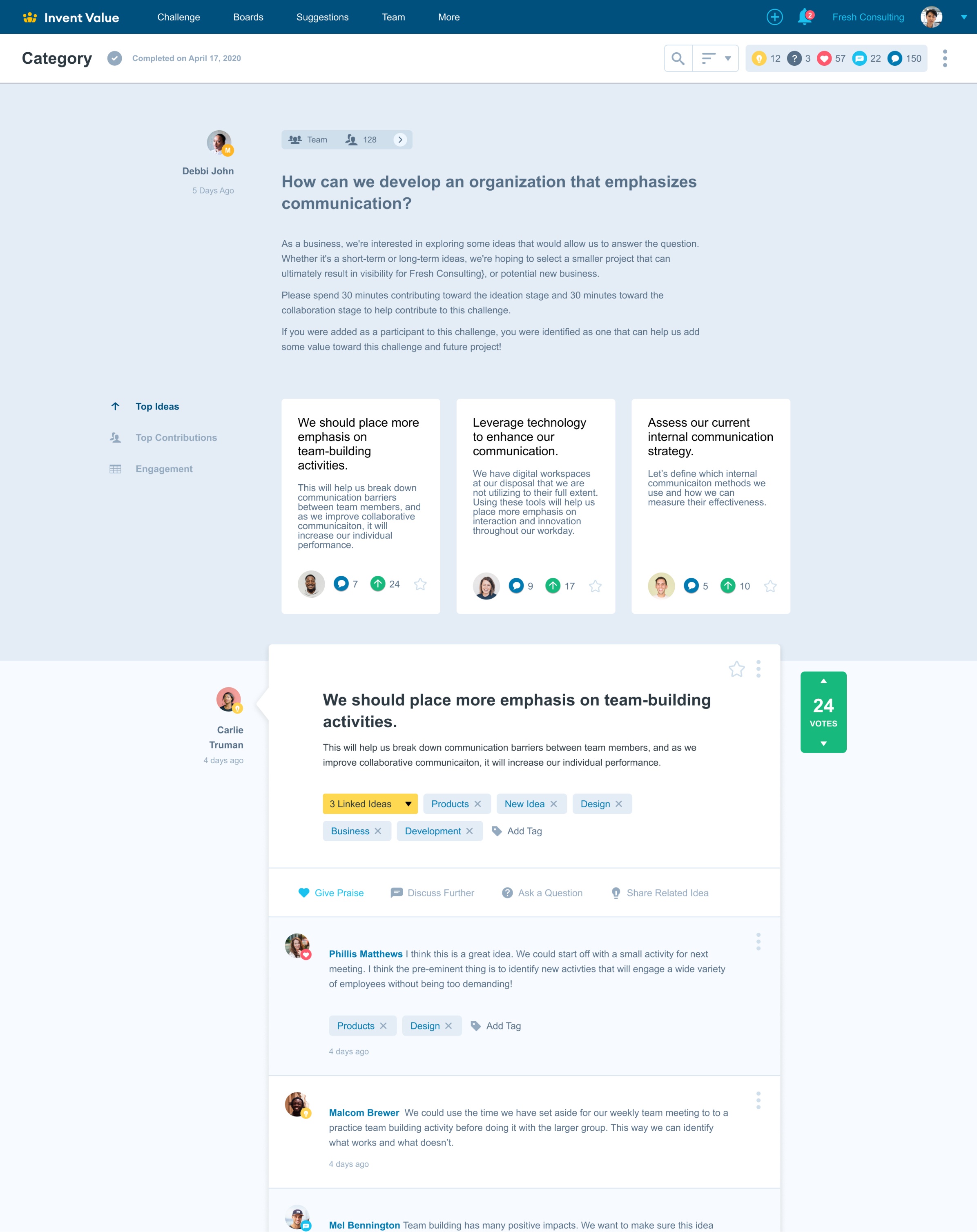 Invent Value-Full grid mockup
