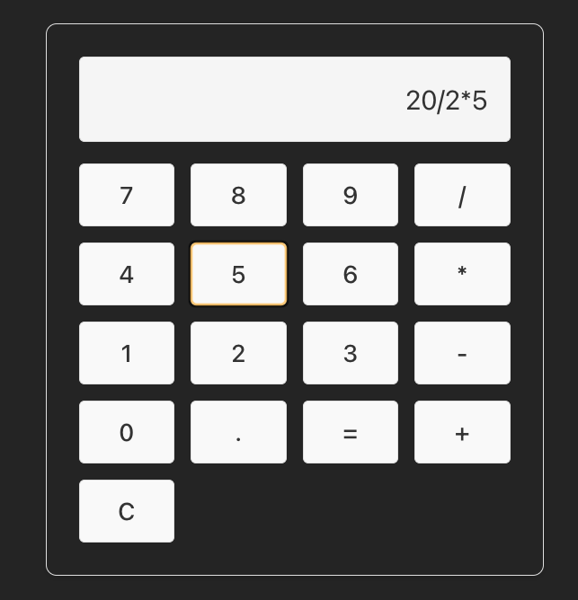 A calculator app created via Project IDX with Google’s Gemini AI, first image.
