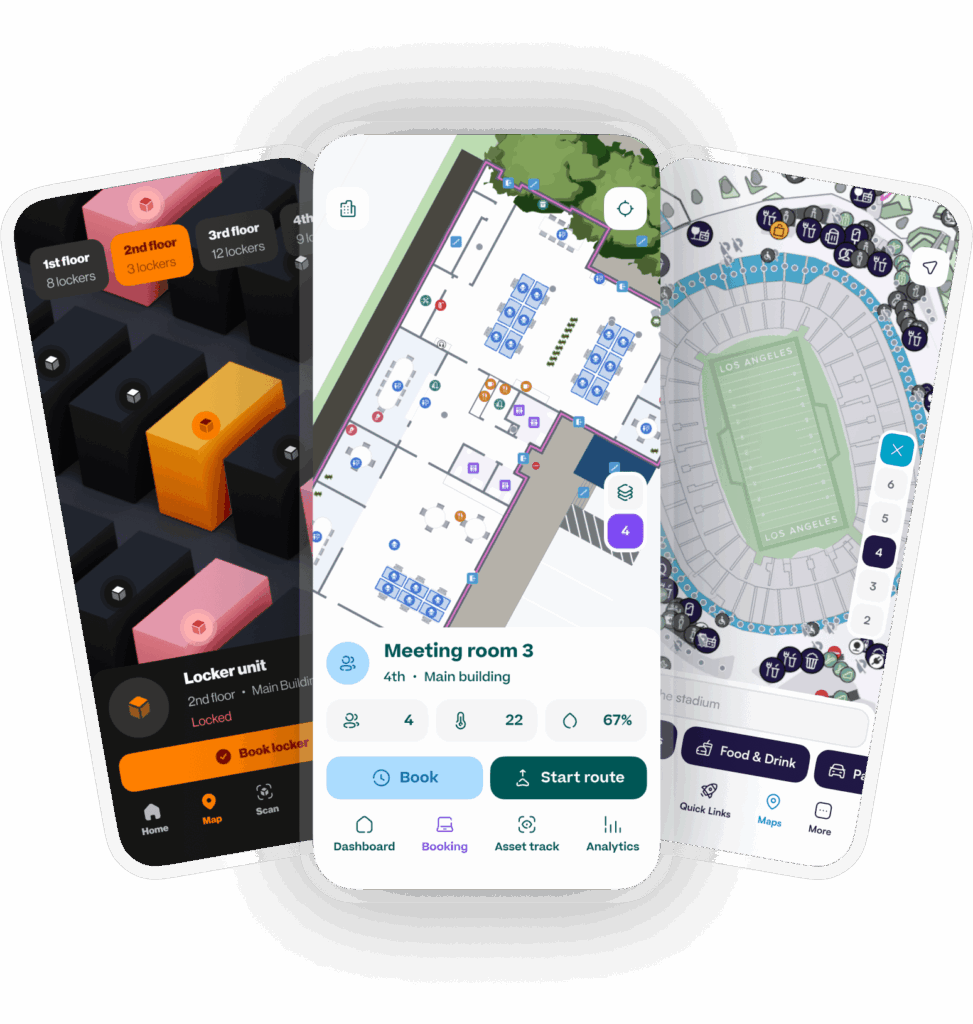 MapsIndoors, an indoor mapping solution, connects "people and buildings through dynamic indoor maps and real-time data visualizations, empowering occupants to make better decisions."