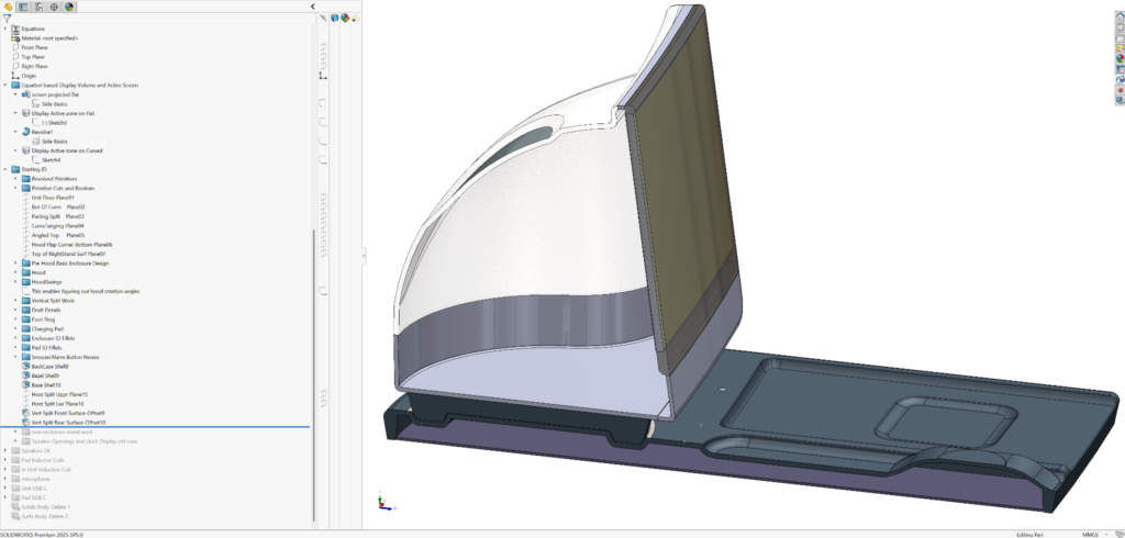 A shell of the enclosure, illustrated via the master model.