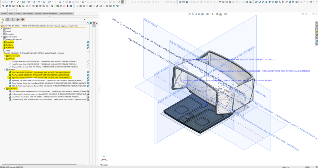 Master models enabled project members to examine complex product and part geometries