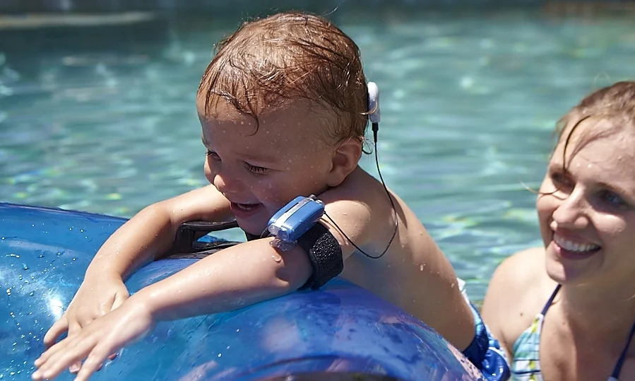 Bringing healthcare innovation to the hard of hearing community, Product Creation Studio engineered Neptune's IP68-rated housing and wearing system into the first fully submersible cochlear implant processor.