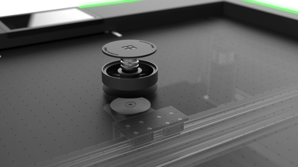 air hockey – Magnetic-Striker-Exploded-Toon-White