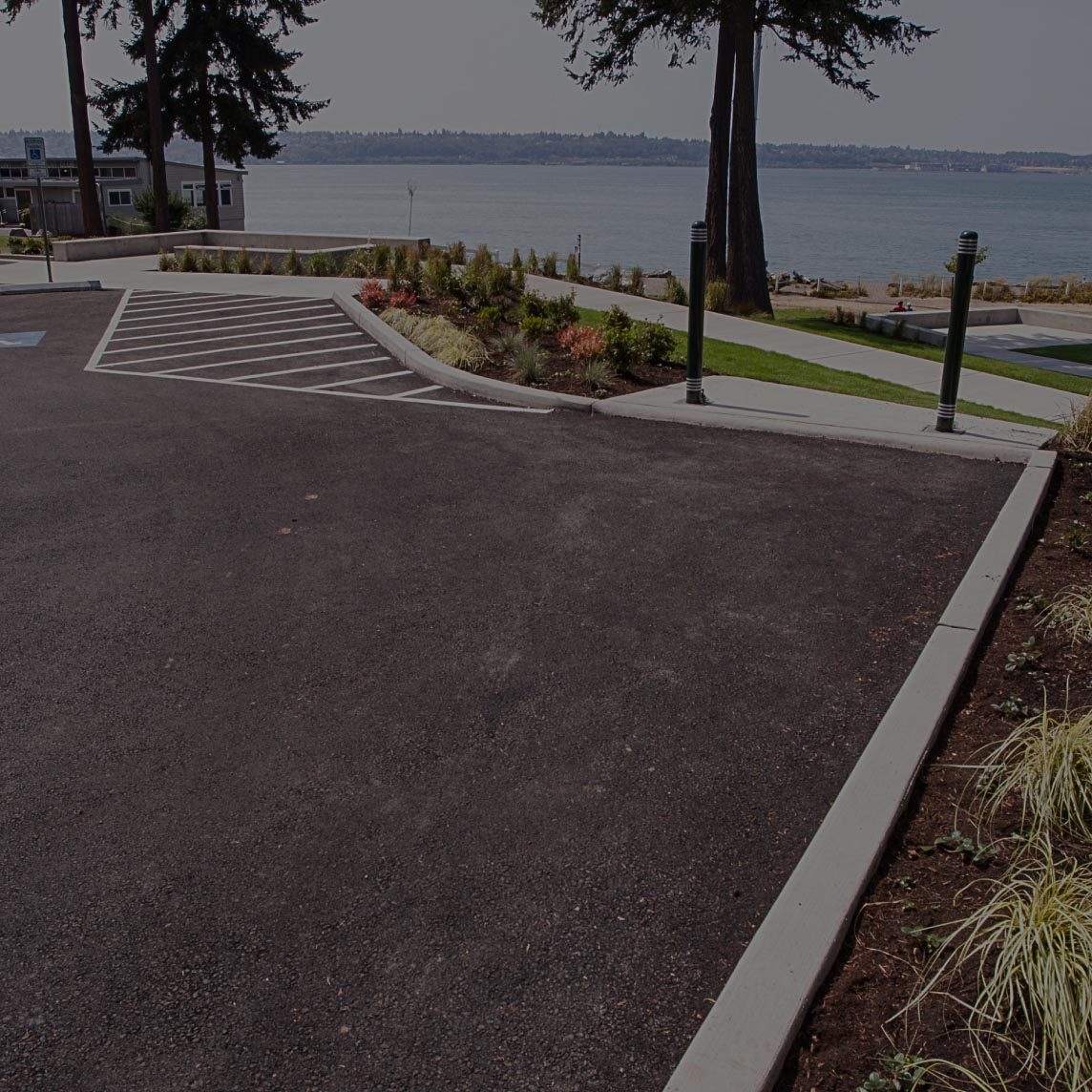 An image of a parking lot paved by Puget Paving for the Fresh Consulting Portfolio site